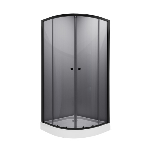 Душевой уголок Niagara Eco _0031432T 80х80 стекло тонированное профиль черный с поддоном - фото 5